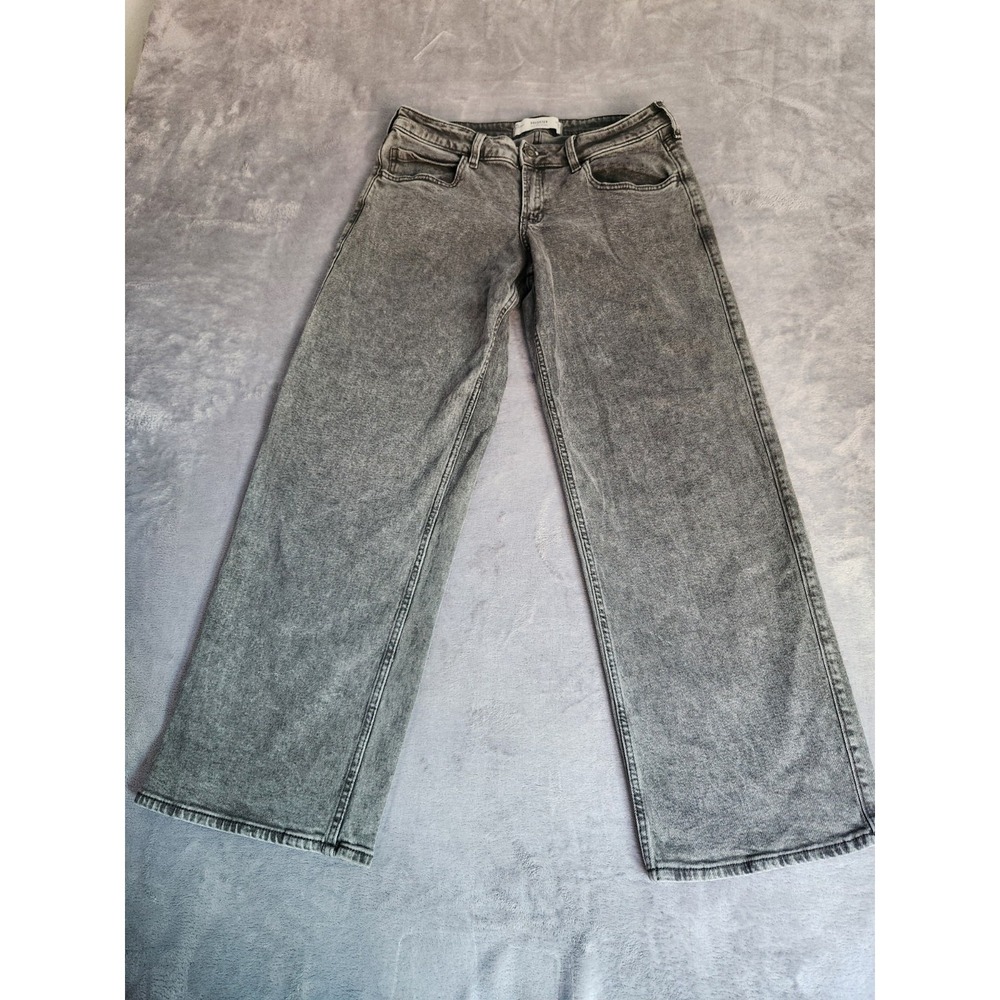Hollister 10R W30 Low Rise Baggy Jeans 5 Pocket Y2K Wide Leg Gray 30 10 Womens